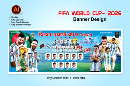 আর্জেন্টিনা ব্যানার ডিজাইন/Argentina Banner Design 2026